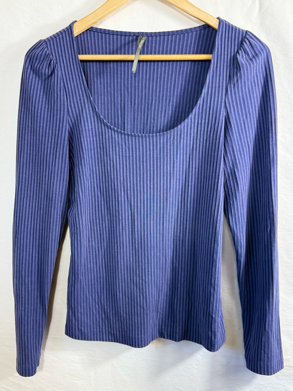 By Anthropology Periwinkle Ribbed Long Sleeve Knit Top - Picture 3 of 5